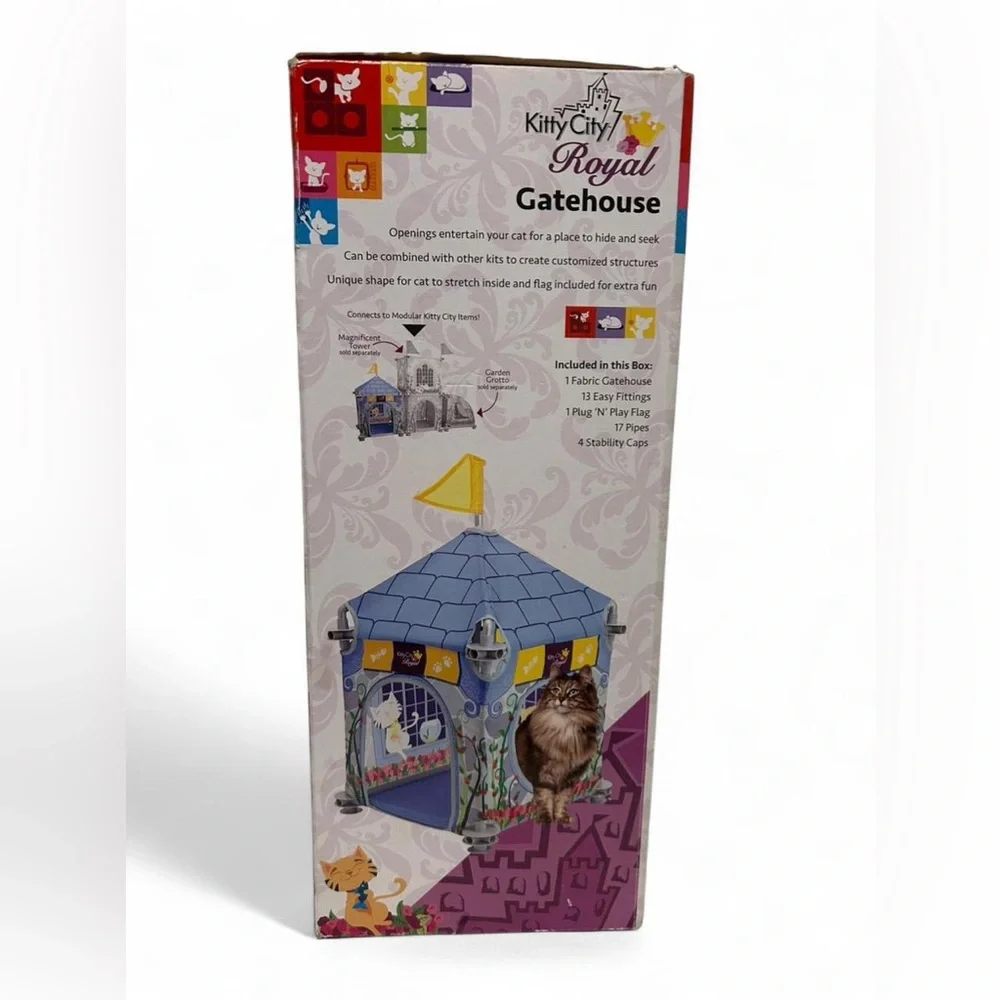 A Kitty City Royal Gatehouse - Modular Cat Play House